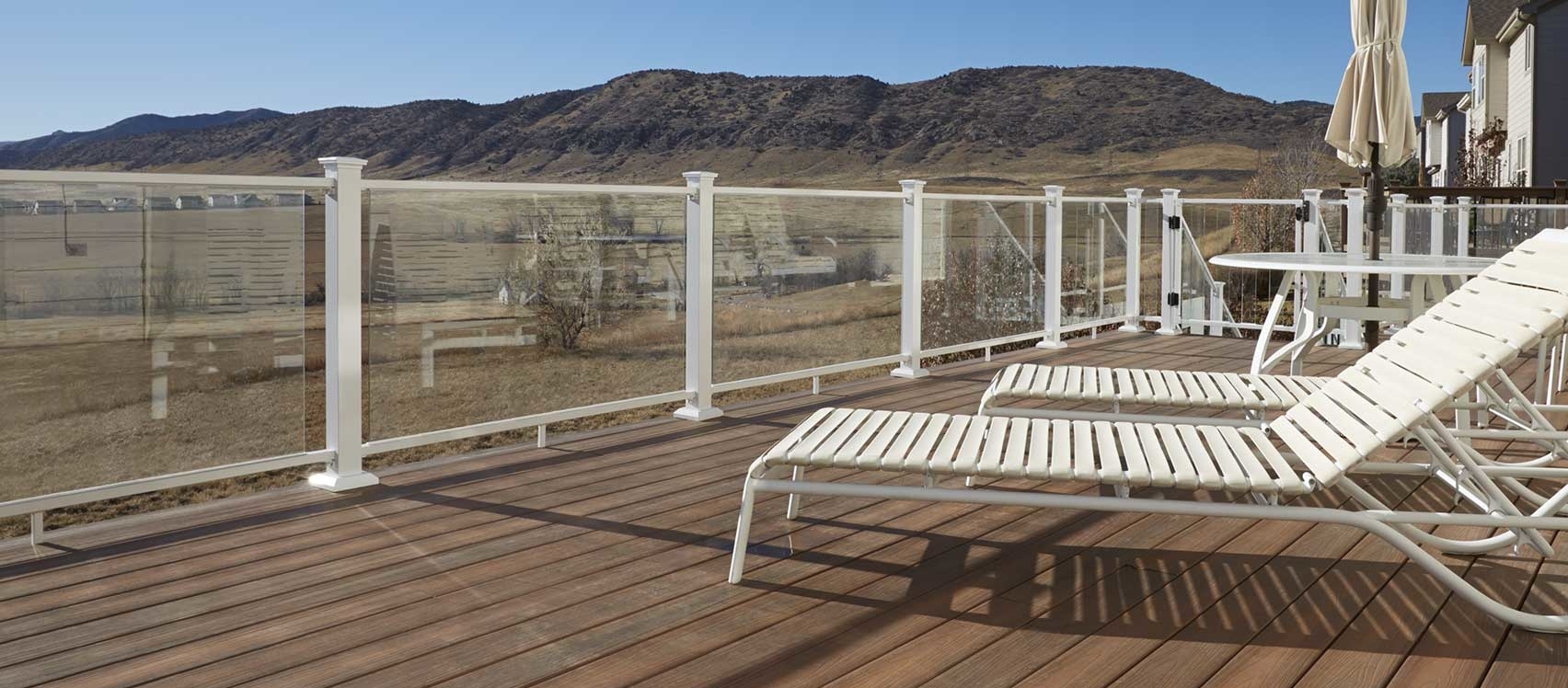 fortress iron glass deck railing