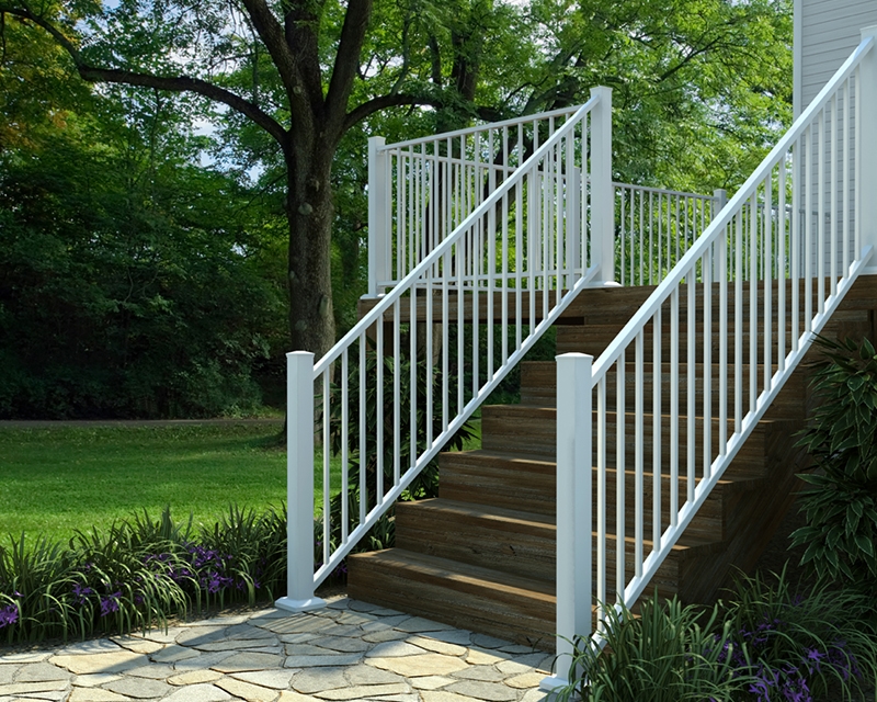 fortress iron white deck railing