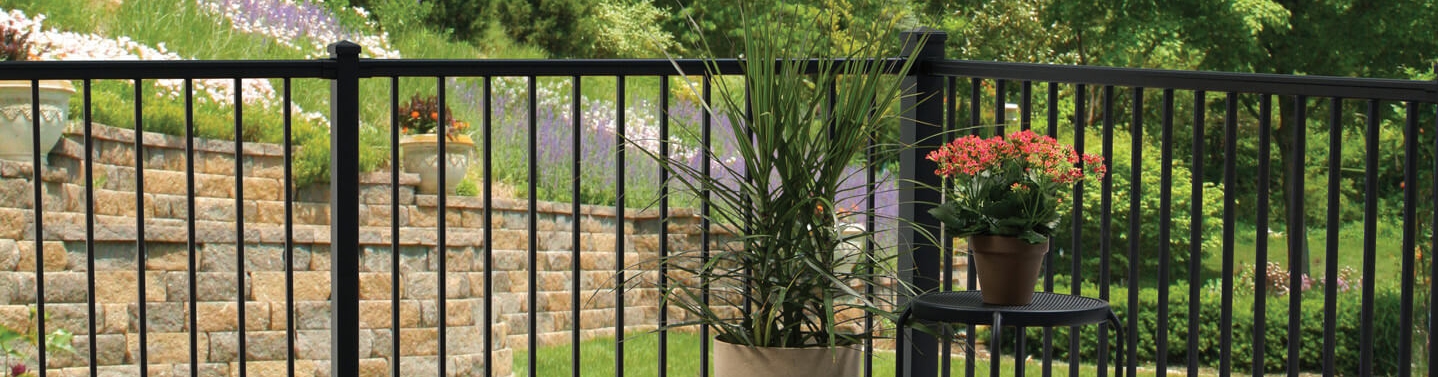 impression rail black aluminum deck railing