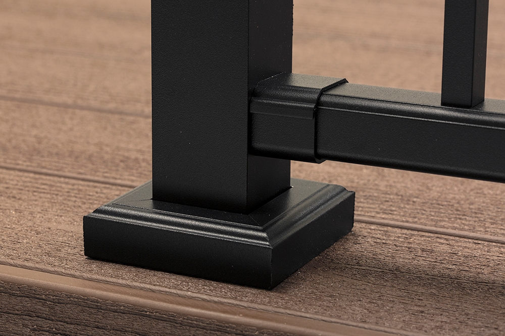 timbertech black aluminum deck railing