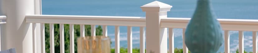 fortress iron white aluminum deck railing