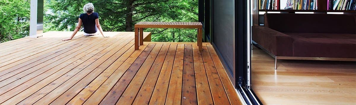 western red cedar knotty decking